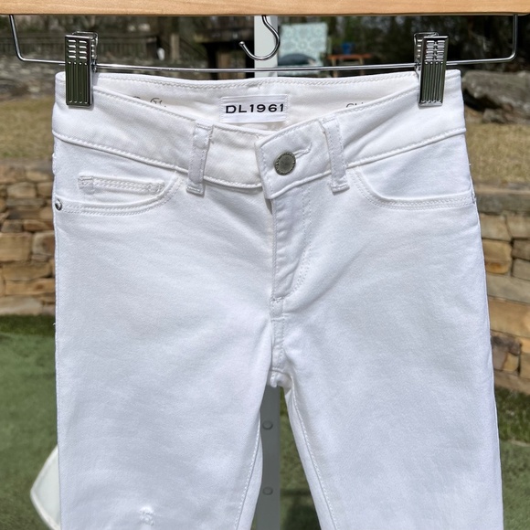 DL 1961 Chloe Girls' Eggshell Skinny Jeans - Picture 6 of 15